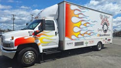 Flame design on Hal's truck