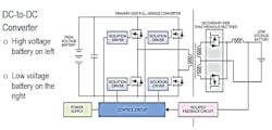This mechanical drawing shows the circuits that are used and required to take the Hybrid High Voltage Battery and reduce the voltage down to the charge and maintain the Low Voltage Battery system, that is still required on today’s hybrid vehicles.