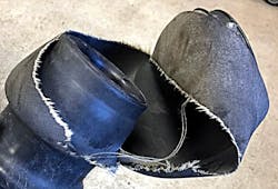 Torn or leaking air springs are a common issue on the adaptive air ride system.