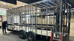 Custom tool trailer frame under construction