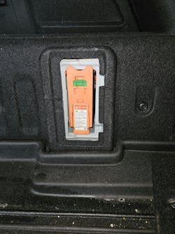 Figure 3 — All HVs have a service plug that can be taken out and will isolate the high voltage battery cables.